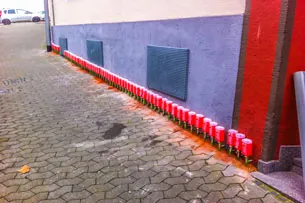 Horizontalsperre mit Injektionspackern an einer Außenwand